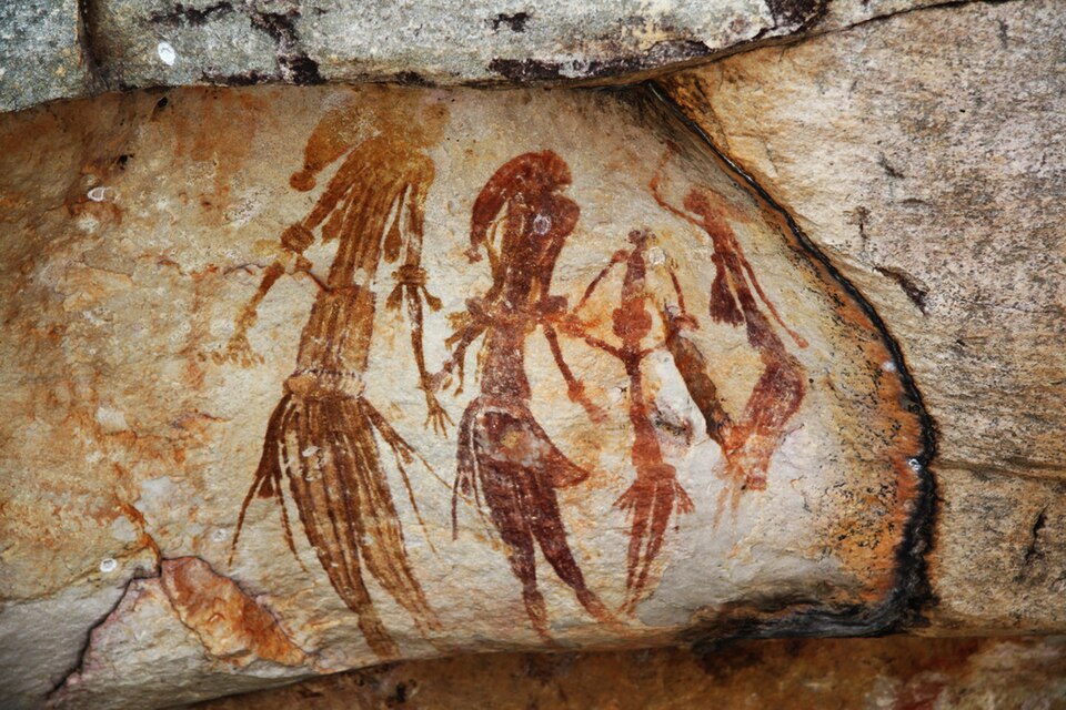 Kimberley Ochre Rock Art (Gwion Gwion) by Traditional Indigenous Custodians