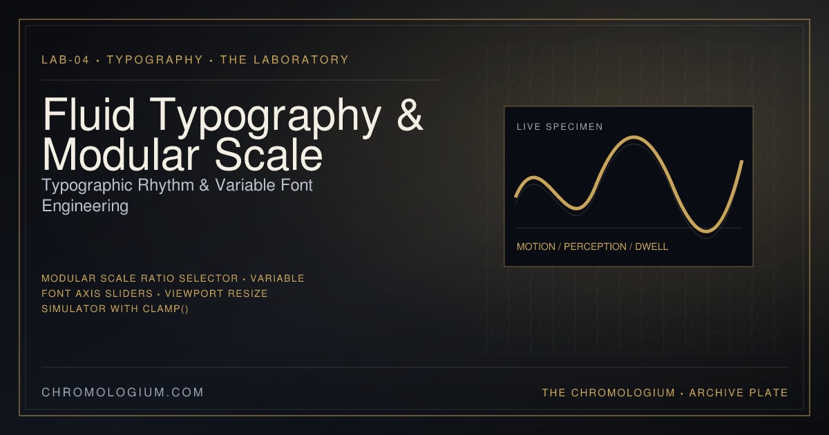 Fluid Typography & Modular Scale specimen