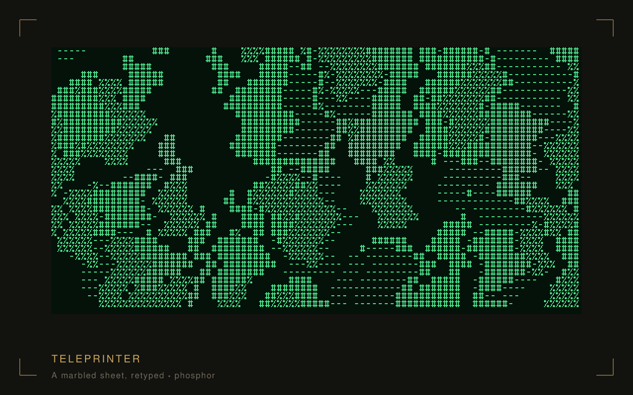 The Teleprinter specimen